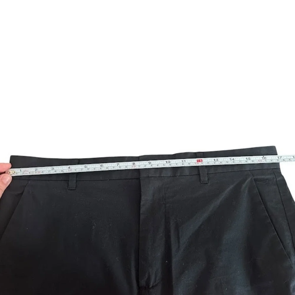 New Everlane Black Lightweight Cotton Straight Leg‎ Capri Pants Womens 32